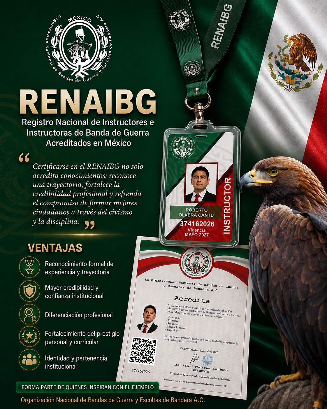 REGISTRO NACIONAL DE INSTRUCTORES DE BANDA DE GUERRA Y ESCOLTAS DE BANDERA ACREDITADOS EN MEXICO