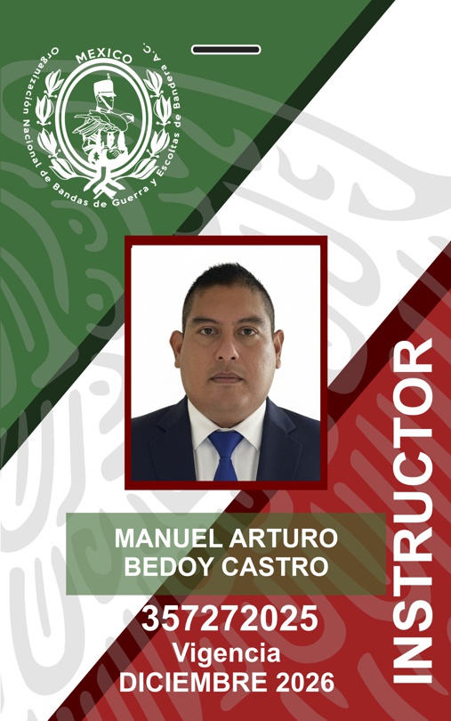 INSTRUCTOR MANUEL ARTURO BEDOY CASTRO