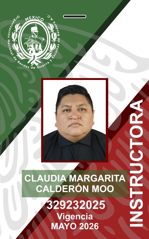 INSTRUCTORA CLAUDIA MARGARITA CALDERÓN MOO