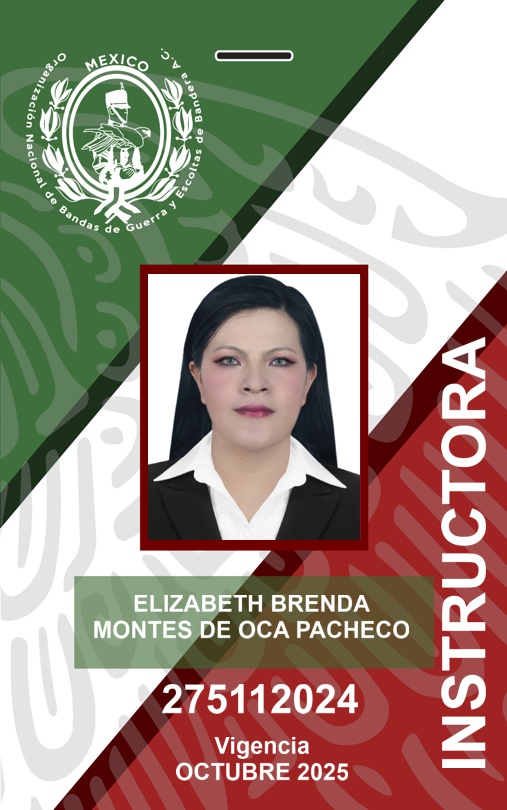 INSTRUCTORA BRENDA MONTES DE OCA PACHECO